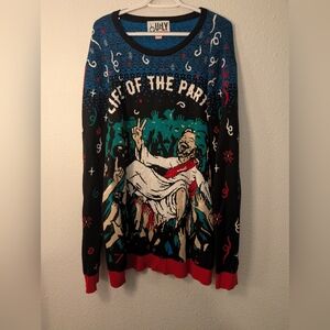 Life of the Party Men's Sweater - Black and Red